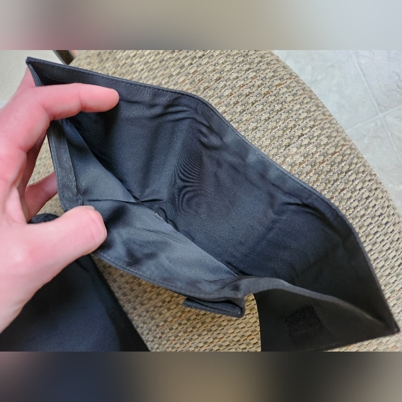 PRADA Logo Plate Black Nylon Leather Trifold Wallet/6X1273 - Picture 5 of 14